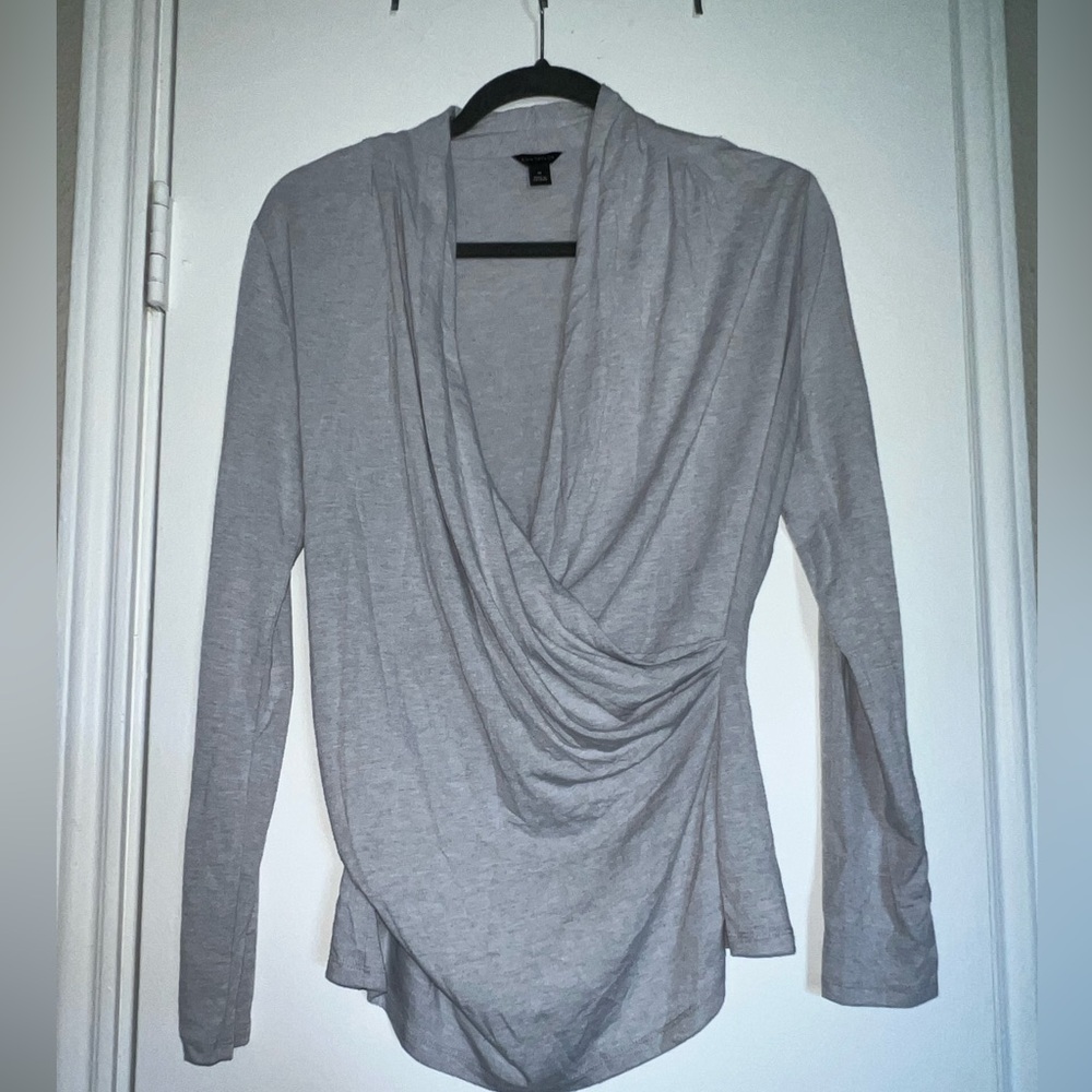 Ann Taylor Wrap Long Sleeve Top